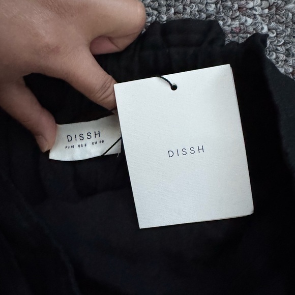 DISSH NWT Black 100% Linen Maxi Wrap Skirt Women Size 10 - Picture 2 of 10